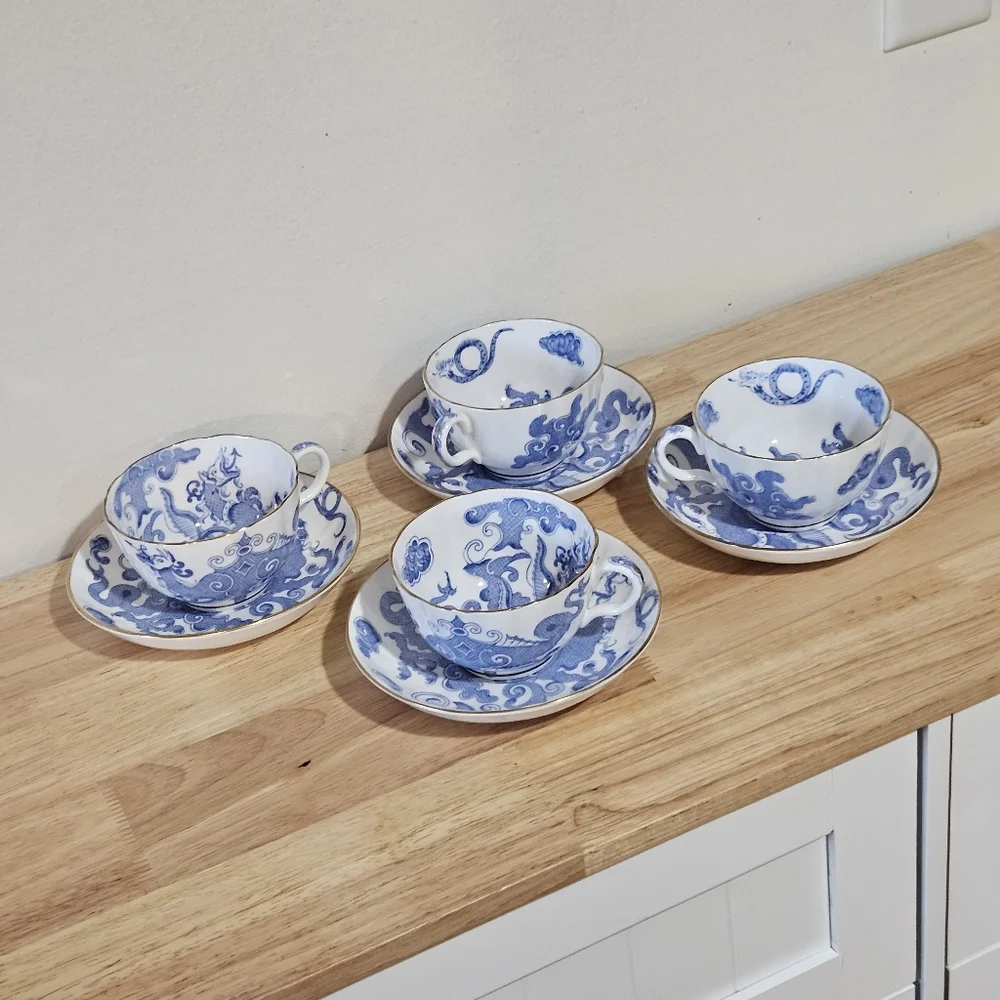 Vintage Porcelain Tea Cups and Saucers